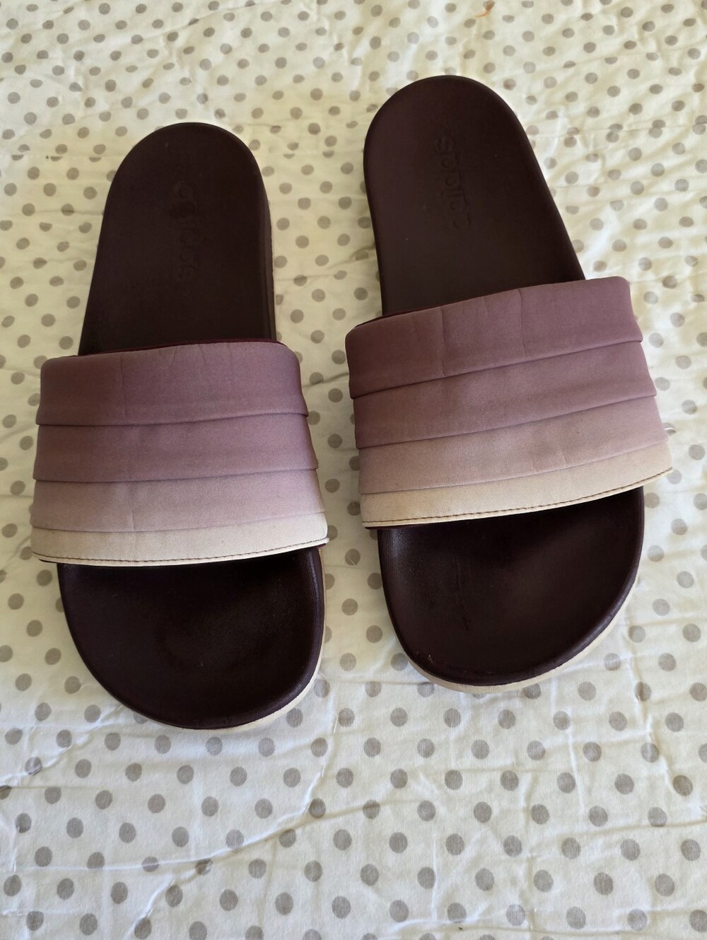 Adidas Slide Sandals w/Ombre Mauve Strap Size 11W/9.5M